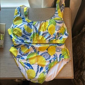 Kenny Flowers Yellow and Blue lemon Pasitano  Bikini